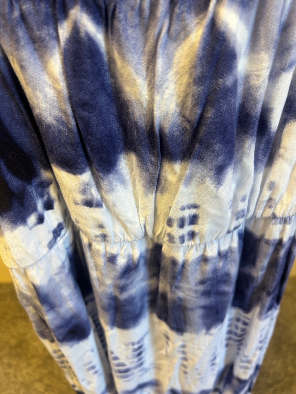 Charming Tie-Dye Maxi Dress - Navy & White - Picture 5 of 6